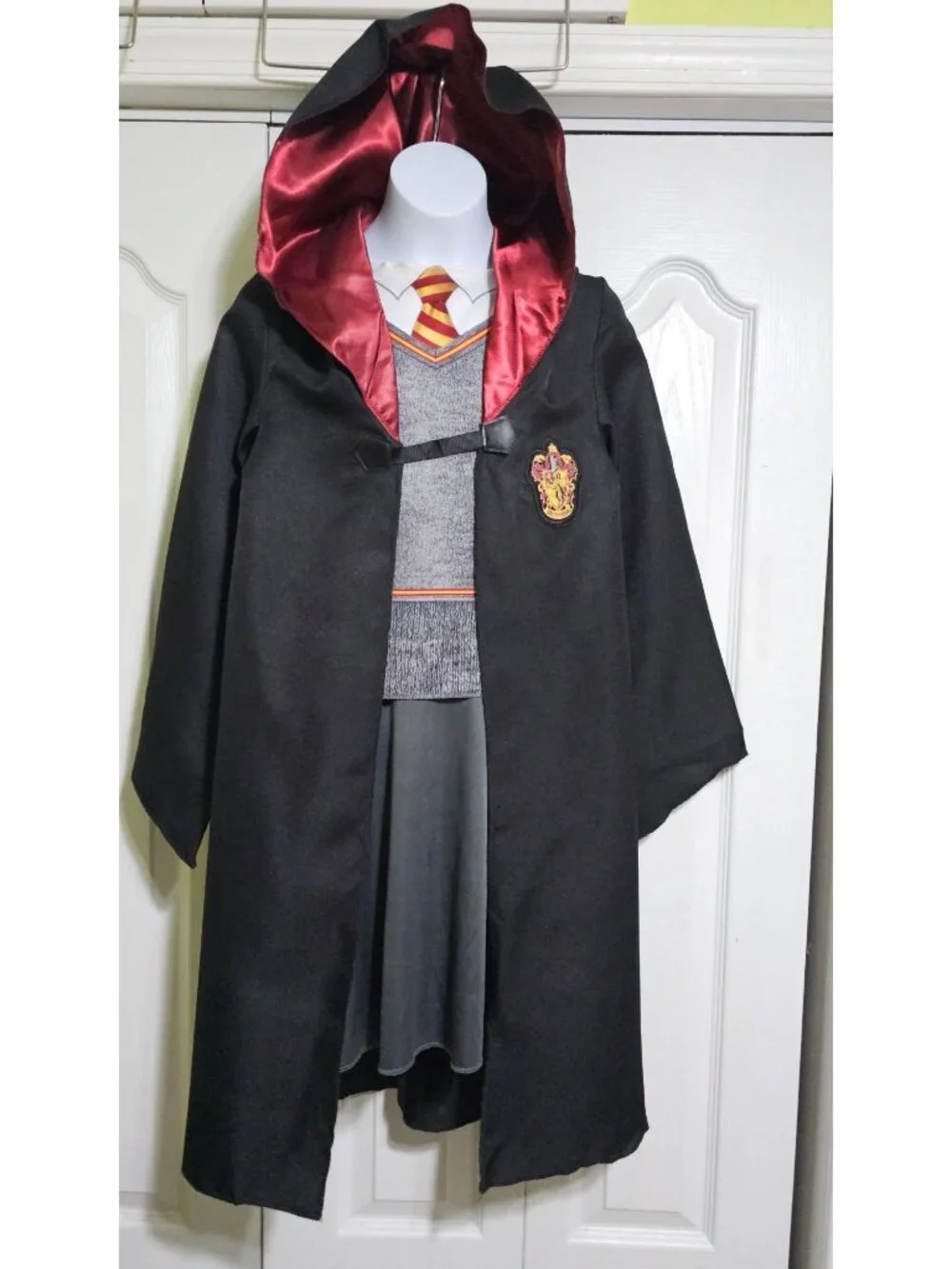 Harry Potter Hermione Costume Girls 10-12 Dress Robe Cloak Wand Hedwig Plush